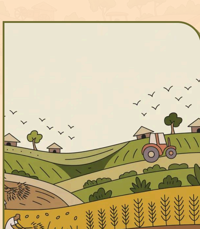 Rural landscape illustration